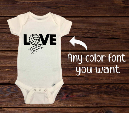 Volleyball Onesie®, Baby Gift For Mom, Volleyball New Parent, Love Volleyball, Gift, Baby Girl Babyshower