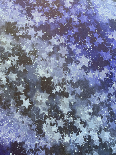 Starry Night Blue Cotton Fabric - Bty By The Yard, Fq, Fat Quarter, Fat Eighth Half Yard Star Blender Background