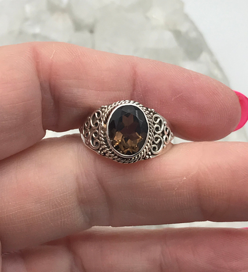 Smokey Topaz Ring, Size 9