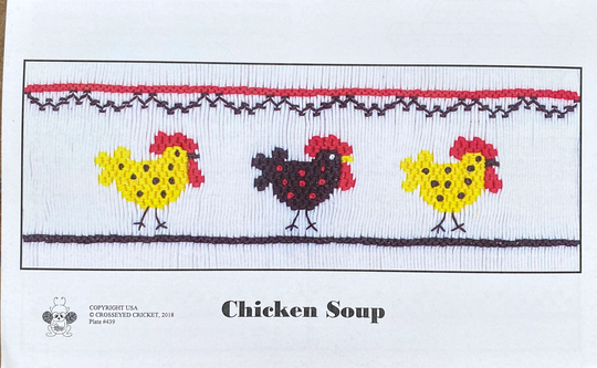 Smocking Plate By Crosseyed Crickets "Chicken Soup"