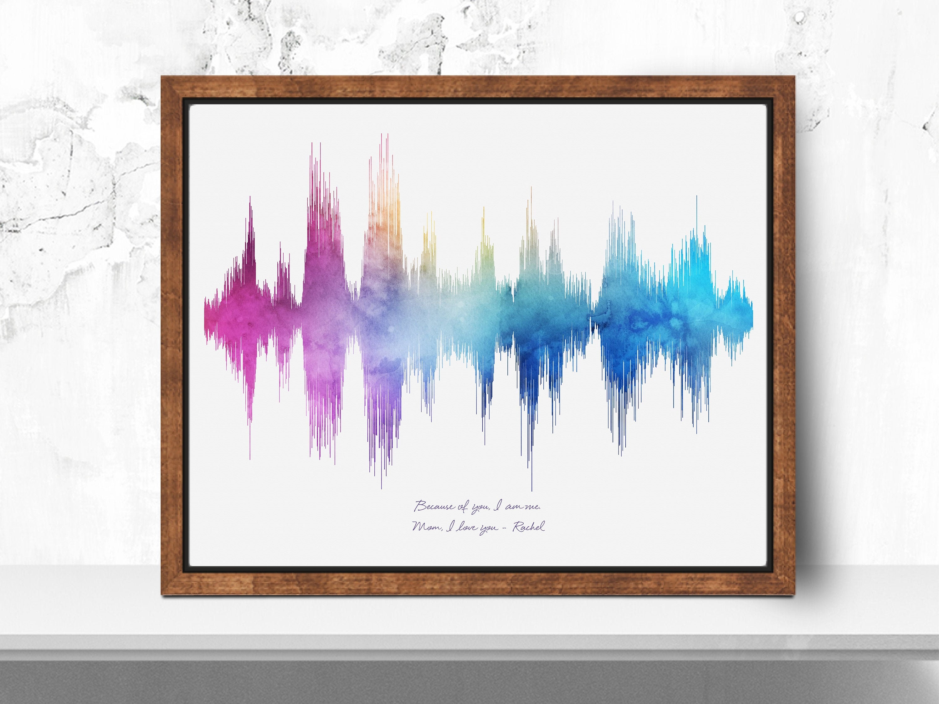 Soundwave Art, Mom Birthday Gift, Christmas Gift For From Son, Mother Day Daughter, Of The Bride, Groom