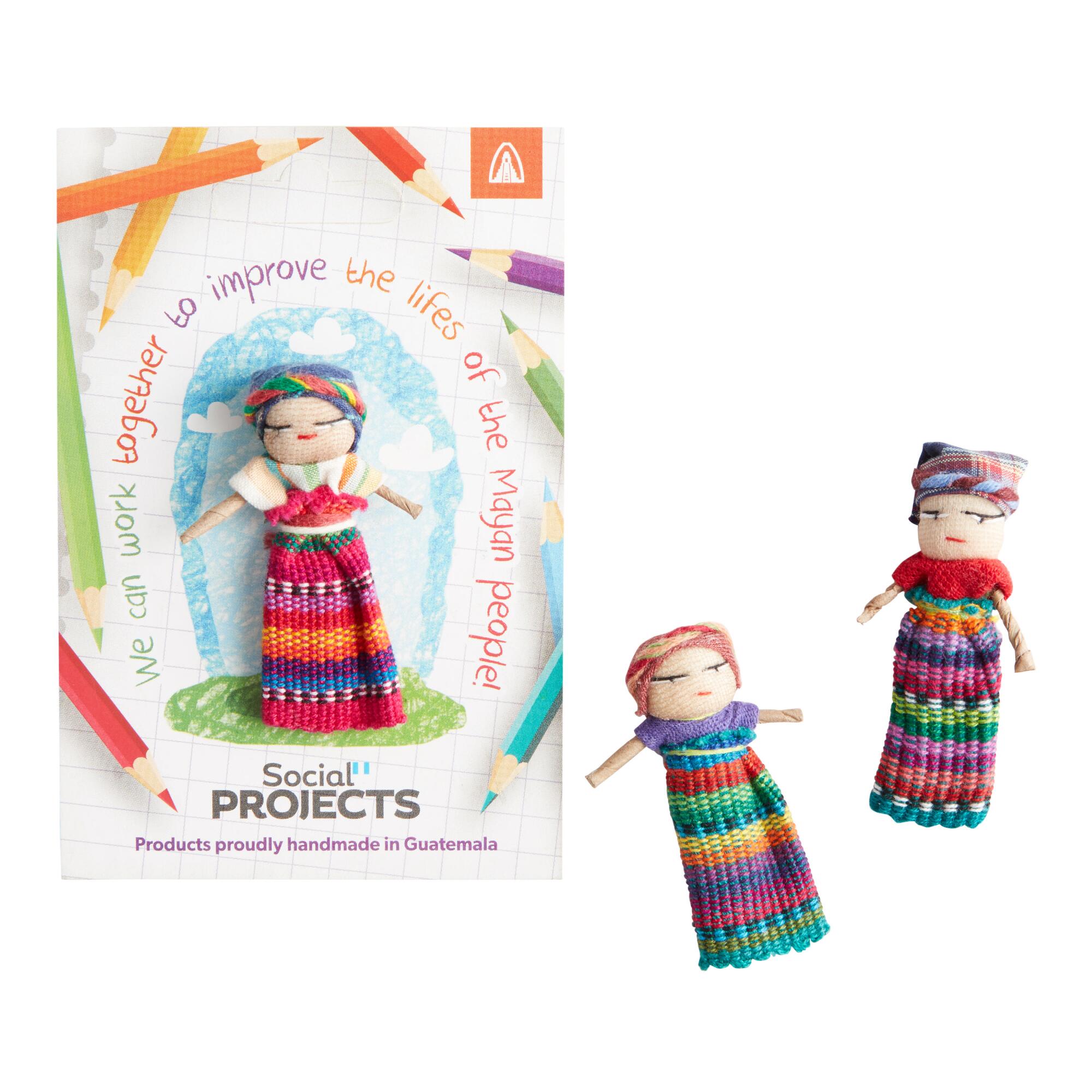 Mayan Worry Doll Set of 2: Multi - Cotton by World Market