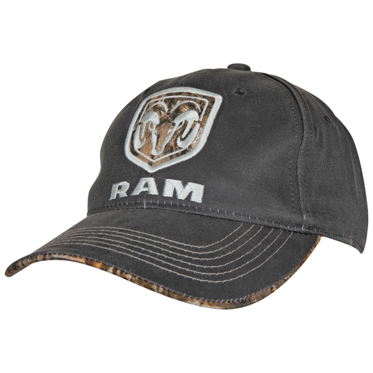 Ram Woven Patch Camo Logo Pre-Curved Adjustable Hat