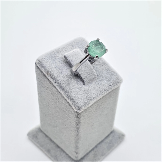 925 Sterling Silver Daily Natural Gemstone Ice Green Paraiba Tourmaline Rings, Tiny Mother's Gift For Her