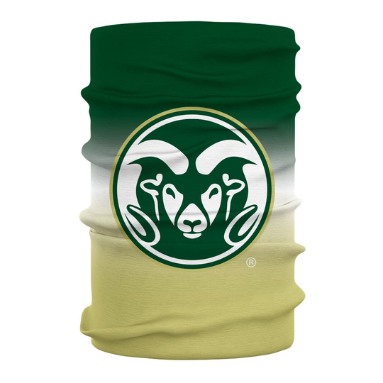 Colorado State Rams Csu Vive La Fete Degrade Logo Game Day Collegiate Face Cover Soft 4-Way Stretch Neck Gaiter