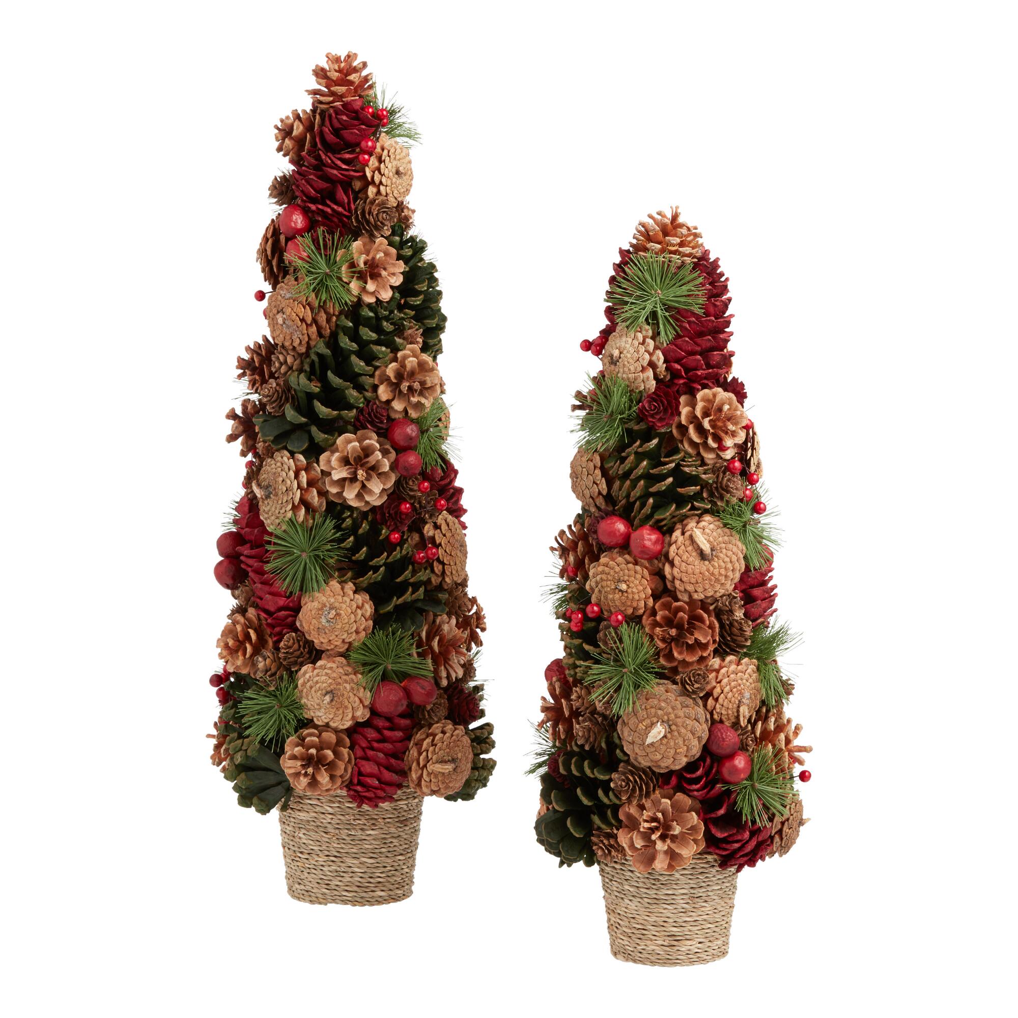 Pier Place Multicolor Pinecone Tree Decor - Plastic by World Market