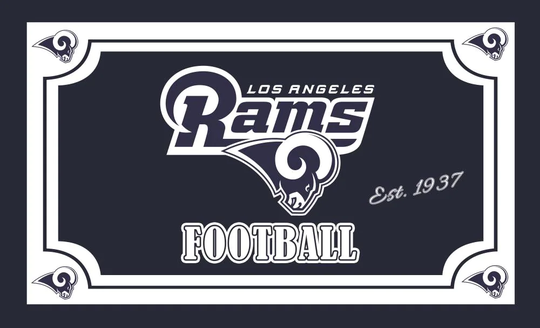 Lowe's Los Angeles Rams 1-1/2-ft x 2-1/2-ft Rectangular Indoor or Outdoor Sports Door Mat | ZL41EM3828B