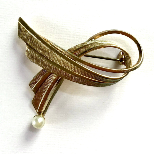 Brooch Pin For Women, 1950S Pearl Brooch, One Of A Kind Jewelry Vintage Lapel Minimalist Women