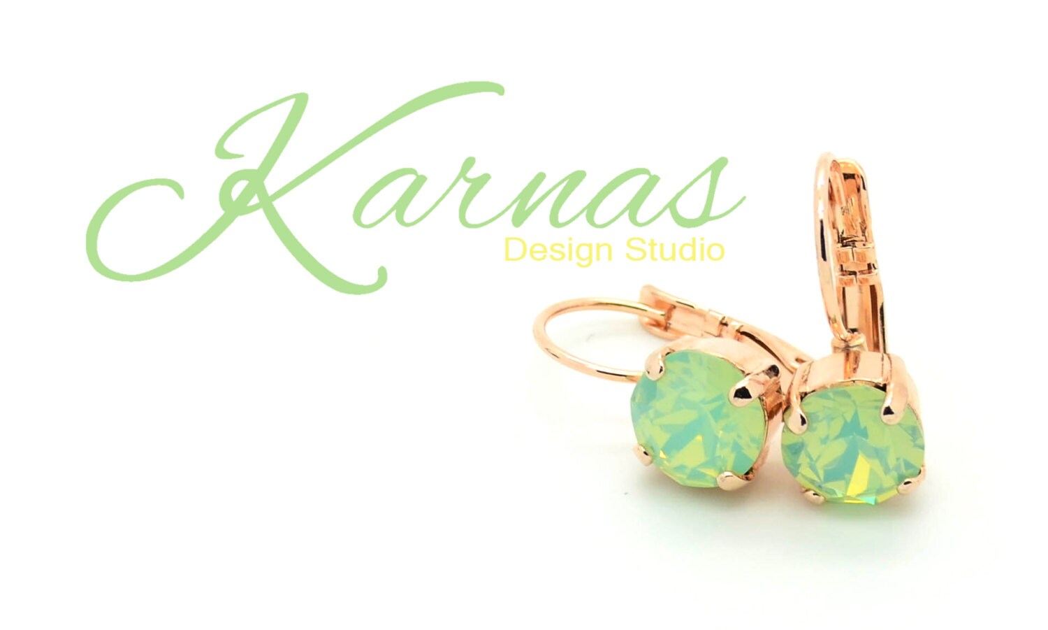 Paris Opal 8mm Drop Or Stud Earrings Made With Crystal Choose Your Finish Karnas Design Studio Free Shipping