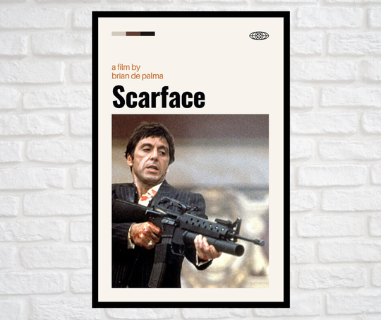 Scarface Movie Poster, Print, Art, Al Pacino, Michelle Pfieffer, 1983
