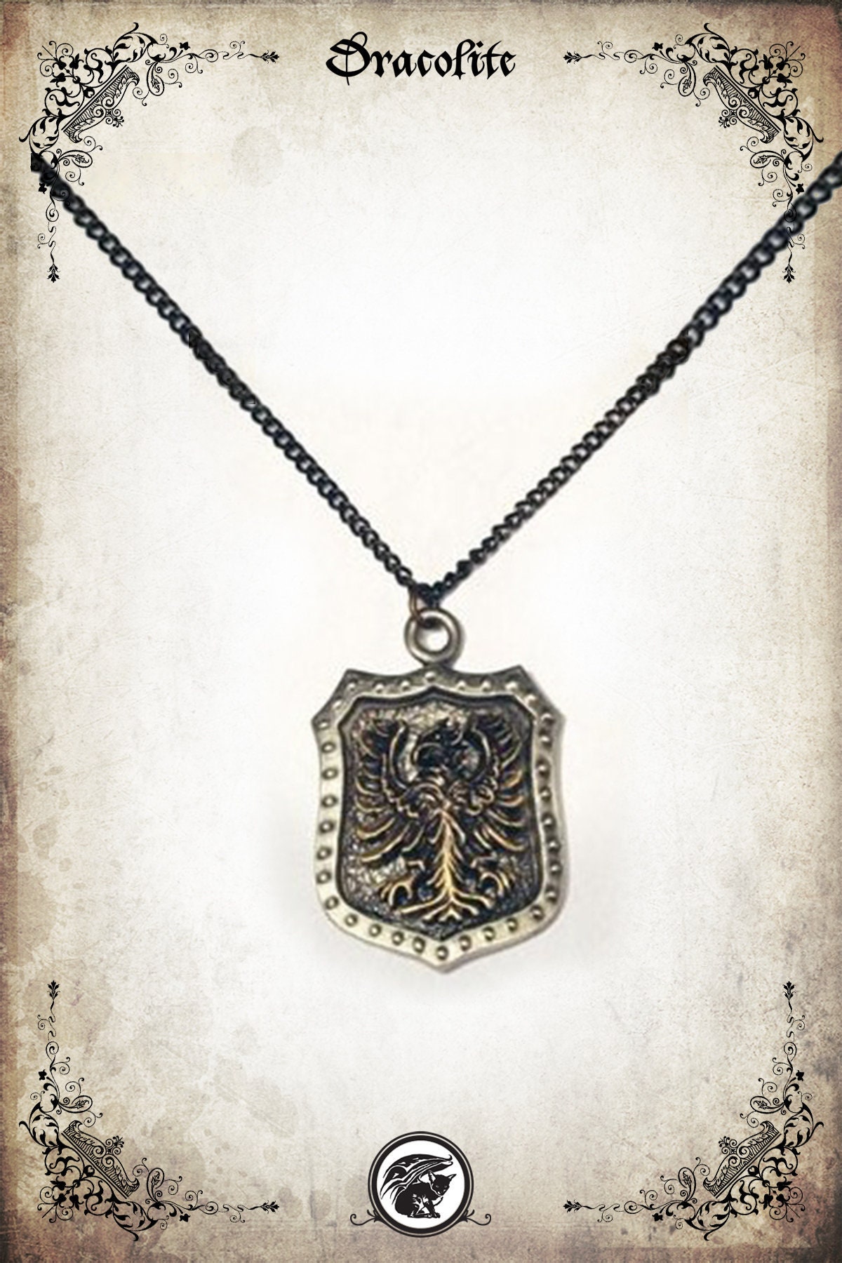 Rampant Eagle Pendant Jewelry - Handmade