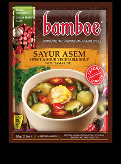 Bamboe Sayur Asem Vegetable Soup, Sour Tamarind, 2.1-Ounce