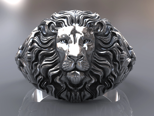 Lion Head Ring Made Of Sterling Silver, King Ring, Astrology Ring, Lion Gift For Him