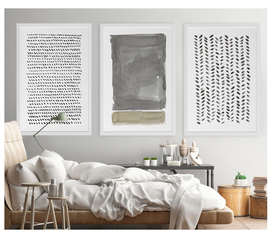 Abstract Wall Art, Print Set, Art Print, Fine Large Minimalist Modern