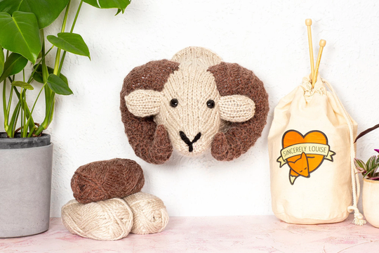 Giant Ram Head Knitting Kit