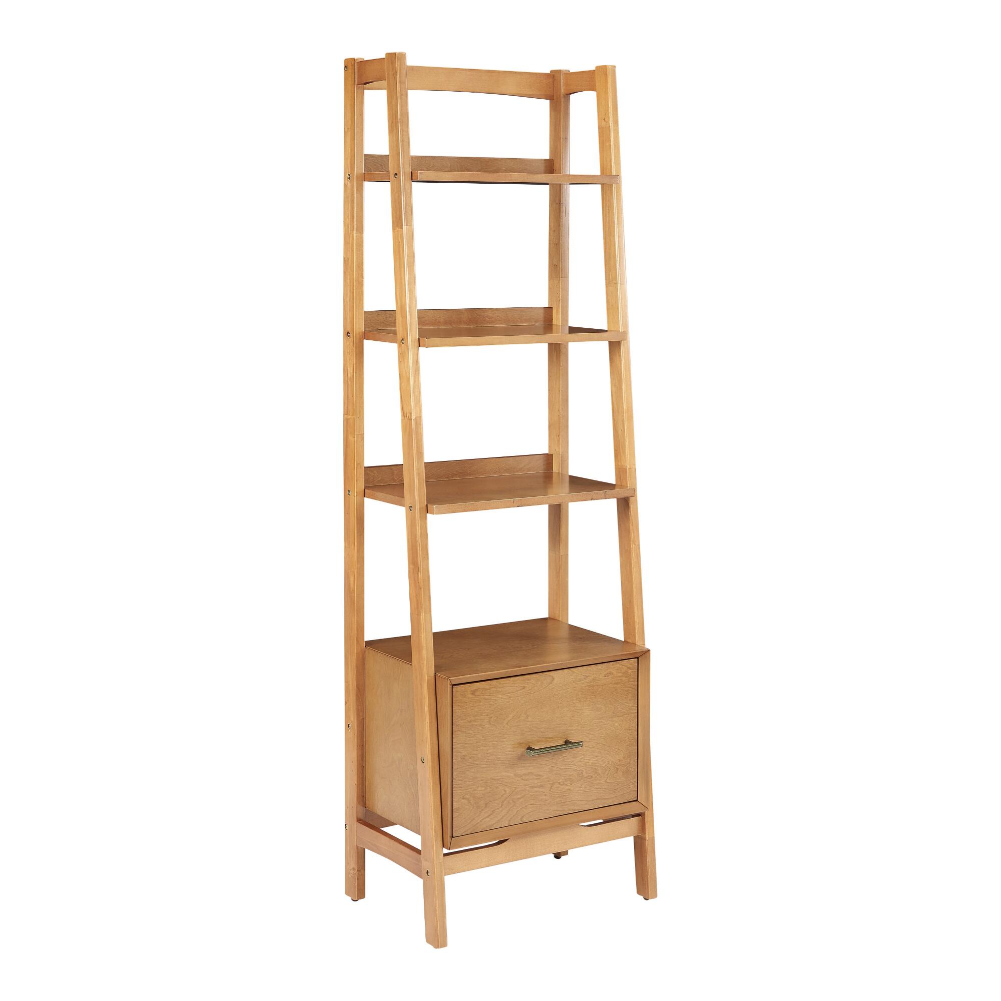 Small Wood Mid Century James Etagere Shelf: White by World Market