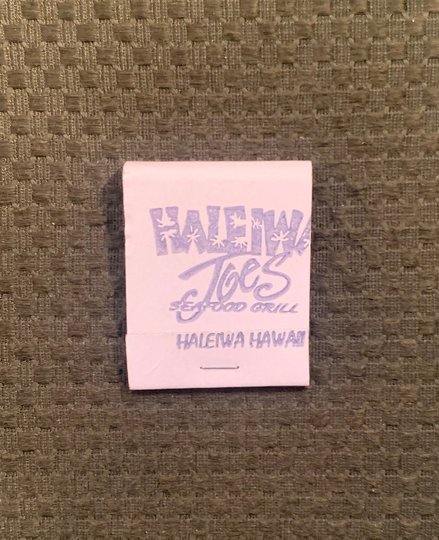 Vintage Matchbook, Haleiwa Joes, Seafood Grill, Restaurant, Haleiwa, Hawaii, with 20 Match Sticks, Free Ship in Usa