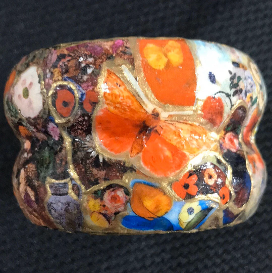 Odilon Redon Art Bangle Bracelet/Floral Bouquets/Vase Of Flowers/Butterflies/Anniversary Gift/Gift For Her
