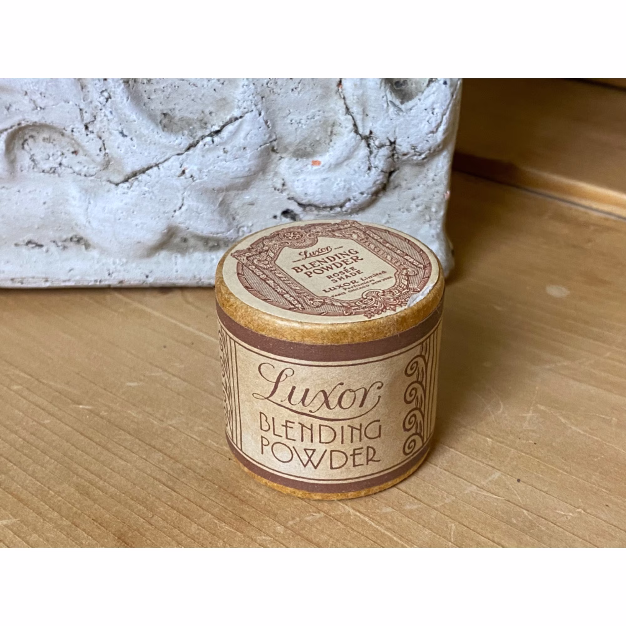 Vintage Luxor Blending Powder | Unopened Rosée Shade | Victorian Advertising Tin Beauty Products Makeup