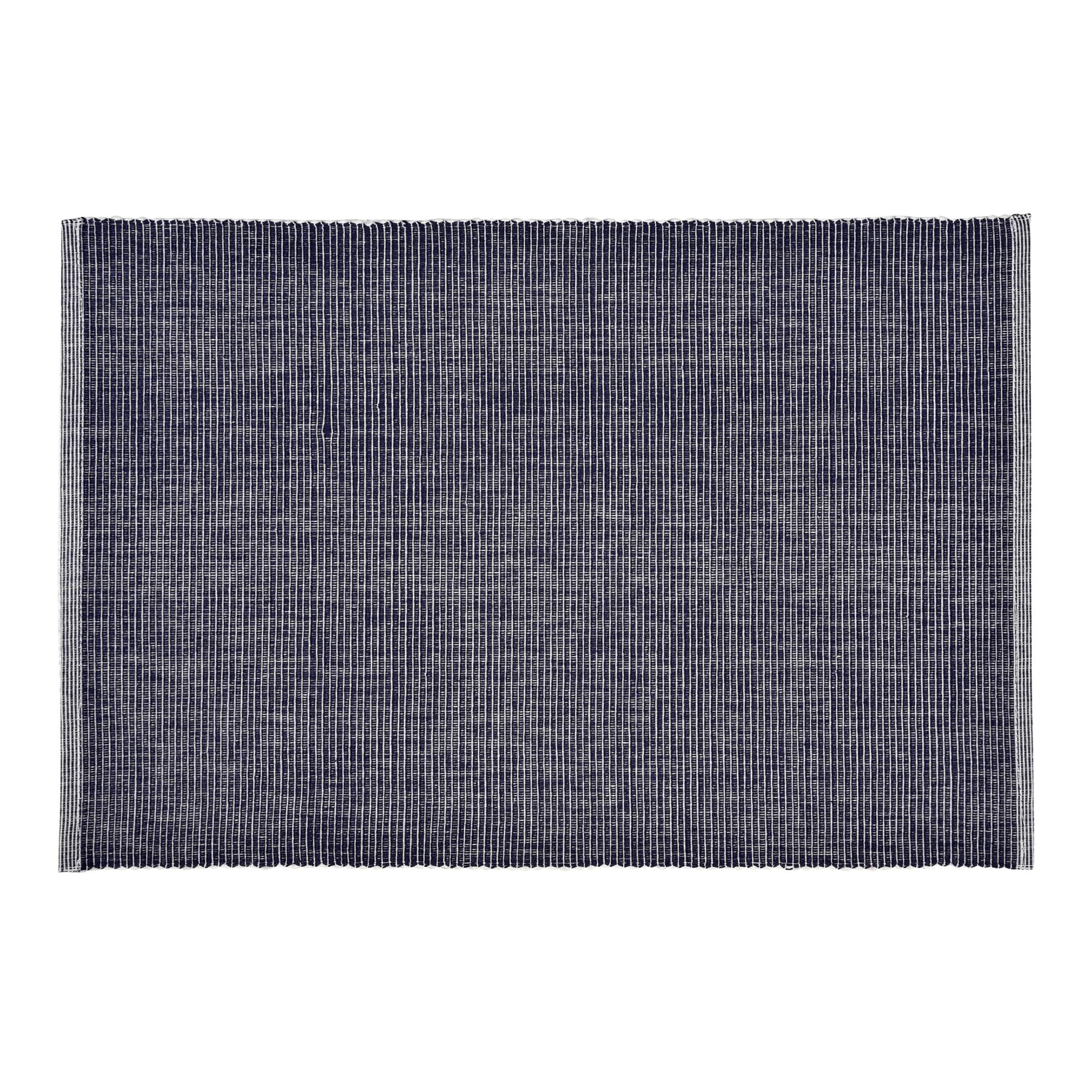 Distressed Blue Ribbed Placemats Set of 4 - Cotton by World Market