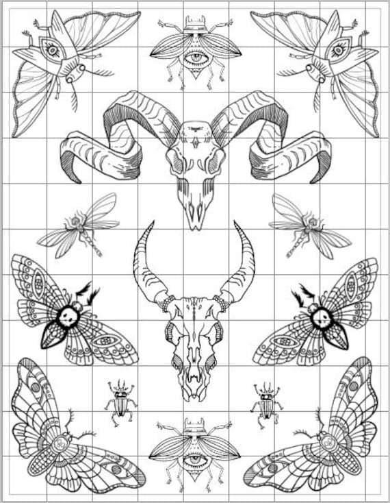 Ram Skull Foil Resin Inserts