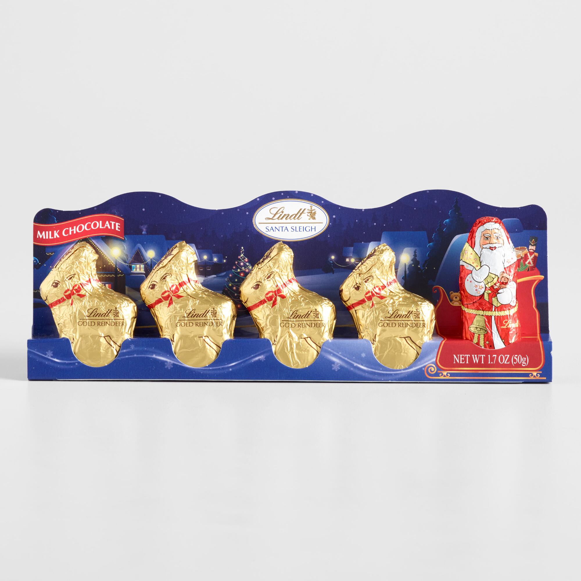 Lindt Mini Santa And Reindeer 5 Piece by World Market