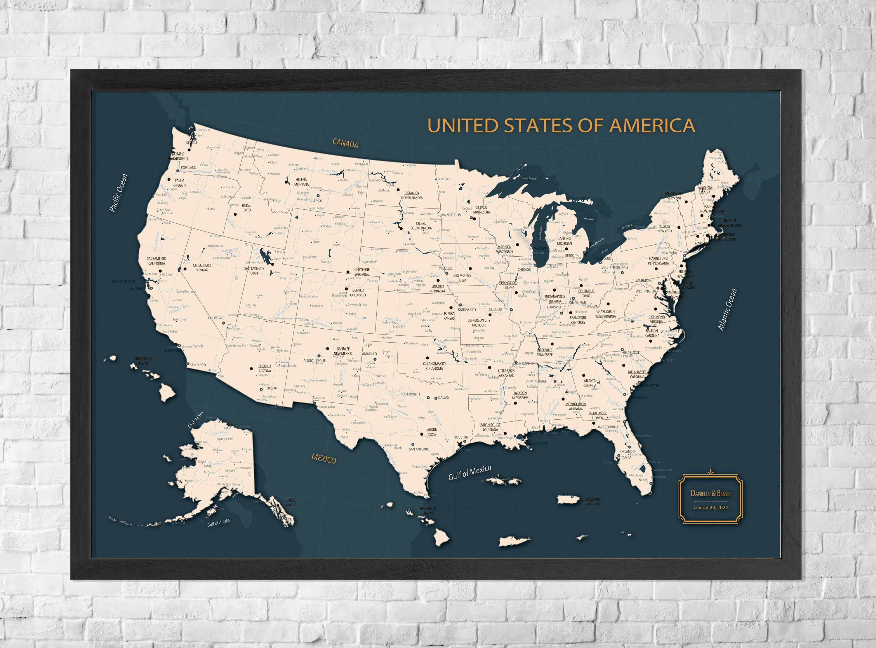Usa Map, Us Pin Travel Map Of United States, Us Push