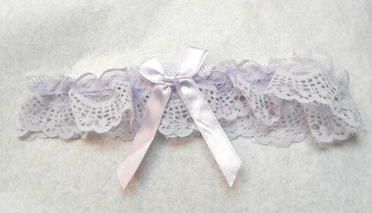 Elegant, Beautiful Lace, Ribbon Bridal Garter, Leg Accessory For Bride, Wedding, Lavender, Pink Or White Lace | Gar 3, 4, 5