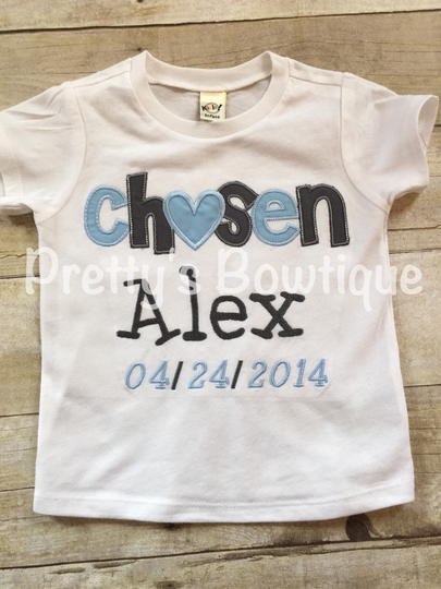 Chosen Adoption Shirt Or Bodysuit Can Customize For Boy/Girl/Unisex