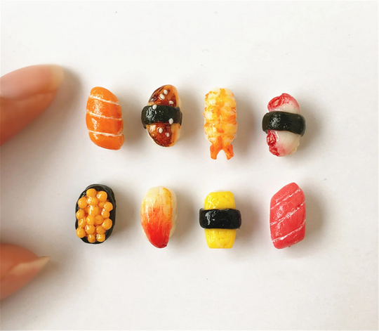 Sushi Earrings, Salmon Food Kawaii Japan, Miniature, Earrings Handmade, Japanese Jewelry