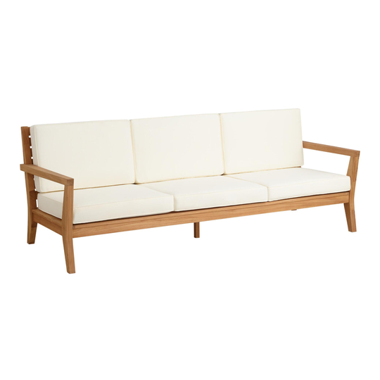Natural Teak Calero 3 Seater Outdoor Patio Bench - Wood by World Market