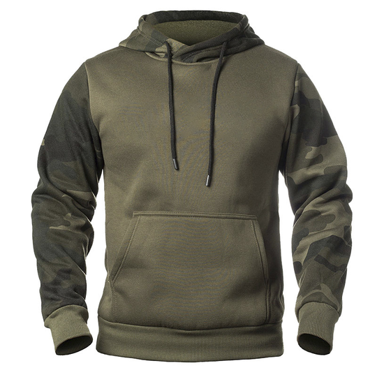 Men's Solid Pullover Hoodies, Sports Soft Blend Fleece Hooded Sweatshirts - COLOR 2, Large