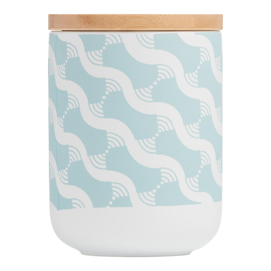 Medium Jen Hewett Signal Ceramic Storage Canister: Blue by World Market