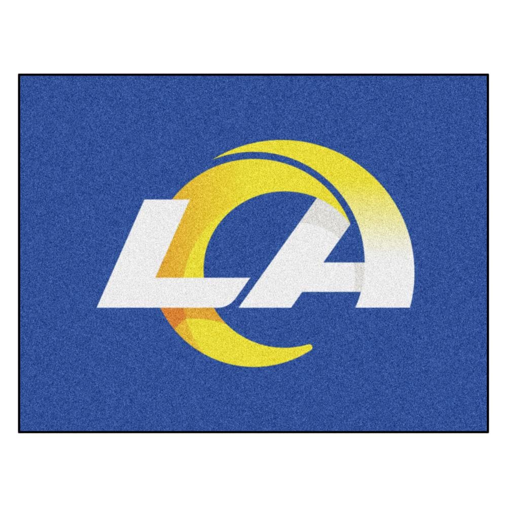 FANMATS Los Angeles Rams NFL All-Star mat 3 x 4 Blue Solid Sports Area Rug | 28768