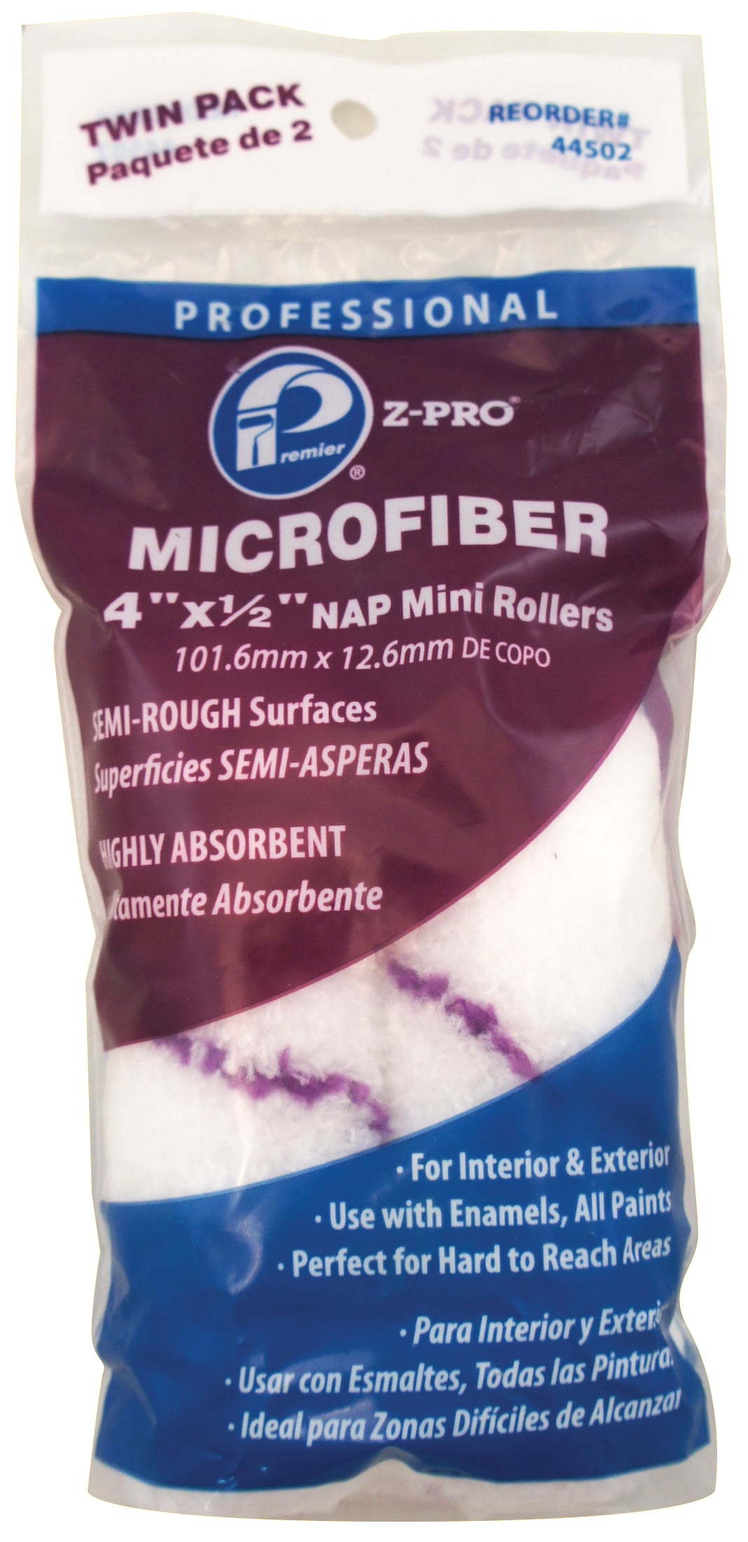 Premier 2-Pack 4.06-in x 1/2-in Mini Knit Synthetic Blend Paint Roller Cover | 44502