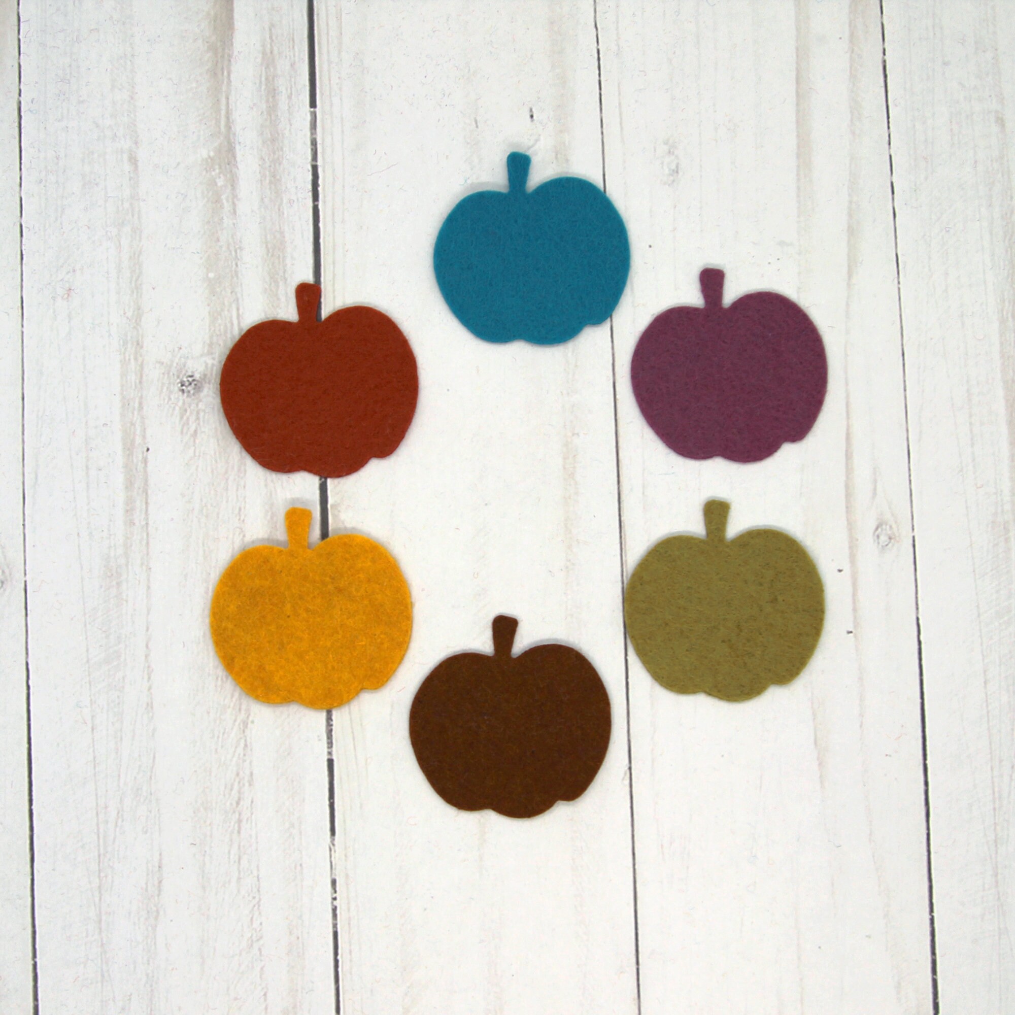 Wool Blend Felt Shapes | 24 Pumpkins Pick A Color Set
