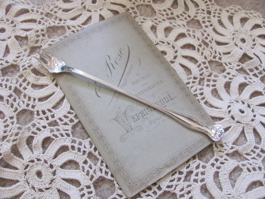 Mystic 1903 Pattern // Silver Plate Olive Pickle Fork Long Handle 7.5" - No Monogram Rogers & Bro Many Others To Choose Form