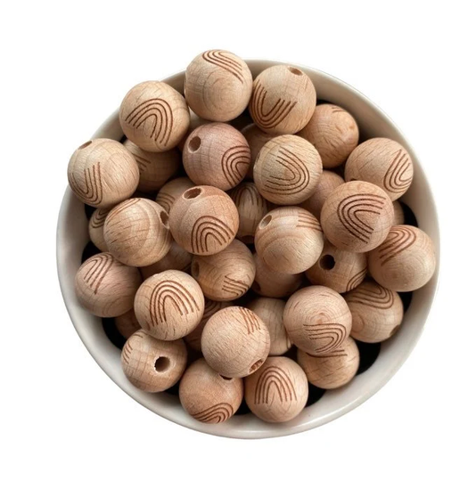 Modern Rainbow Wooden Beads, Wholesale