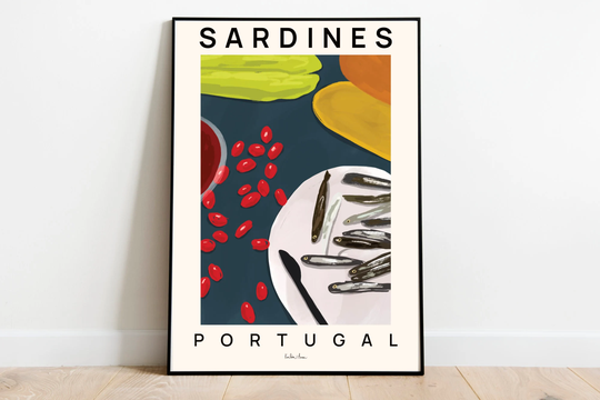 Sardines Art Print, Fish Poster, Restaurant Art, Modern Kitchen Decor, Wall Sardines Illustration, Dining Room