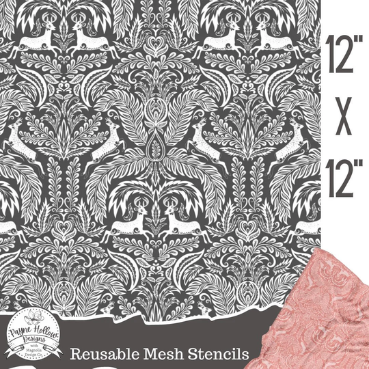 Acanthus Ram Stencil 12 X Reusable Mesh Diy Decor Chalk Paste