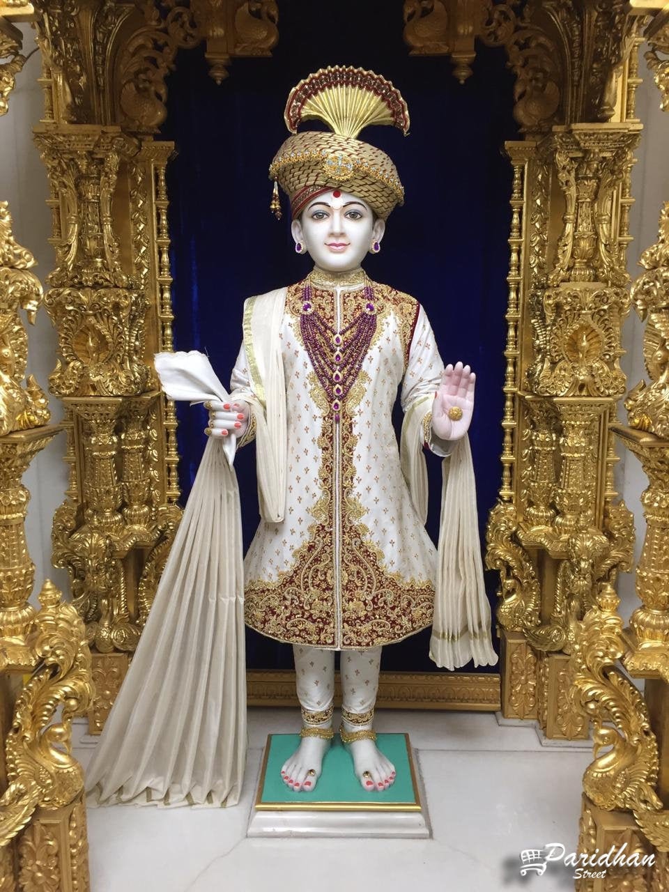 Pure Handmade Baps Swami Narayan Ji Clothes For Marble Statue-Kahna Lal Ji Poshak Marble Idol-Laxmi Idol Vagha