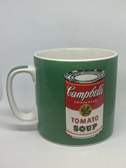 Andy Warhol Campbell's Tomato Soup Green Ceramic Oversized Mug Block Art