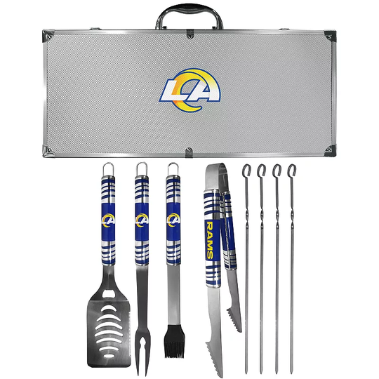 Los Angeles Rams Tailgater 8-Piece BBQ Grill Set, Grey