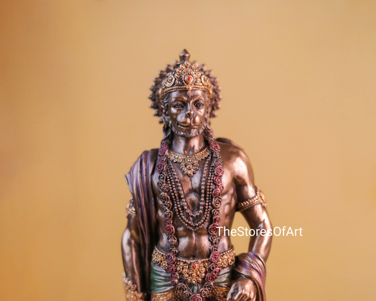 Lord Hanuman Statue, 27cm, Ram Bhakt Idol, Hindu God Of Devotion, Strength, Celibacy, Victory, Monkey God, Bajrangbali Statue