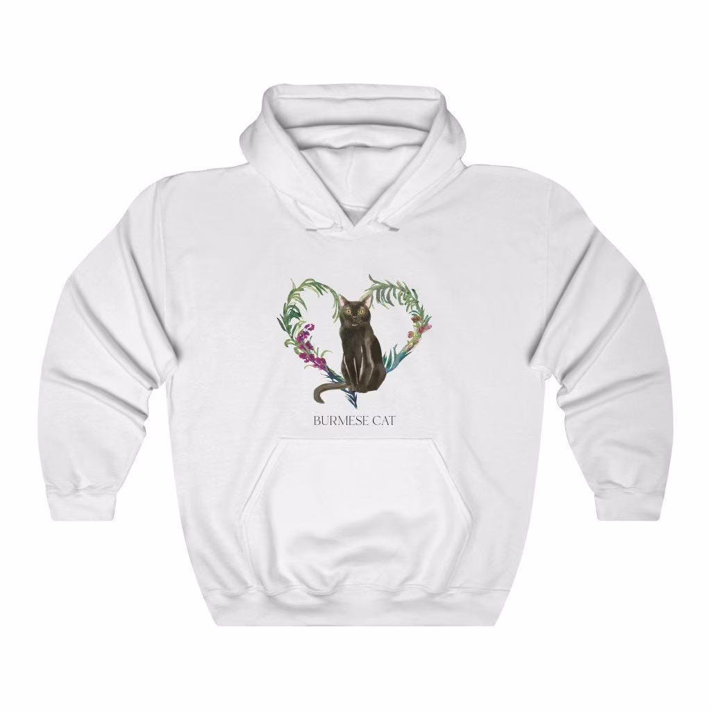 Burmese Cat Women's Unisex Heavy Blend Hoodie Sweatshirt