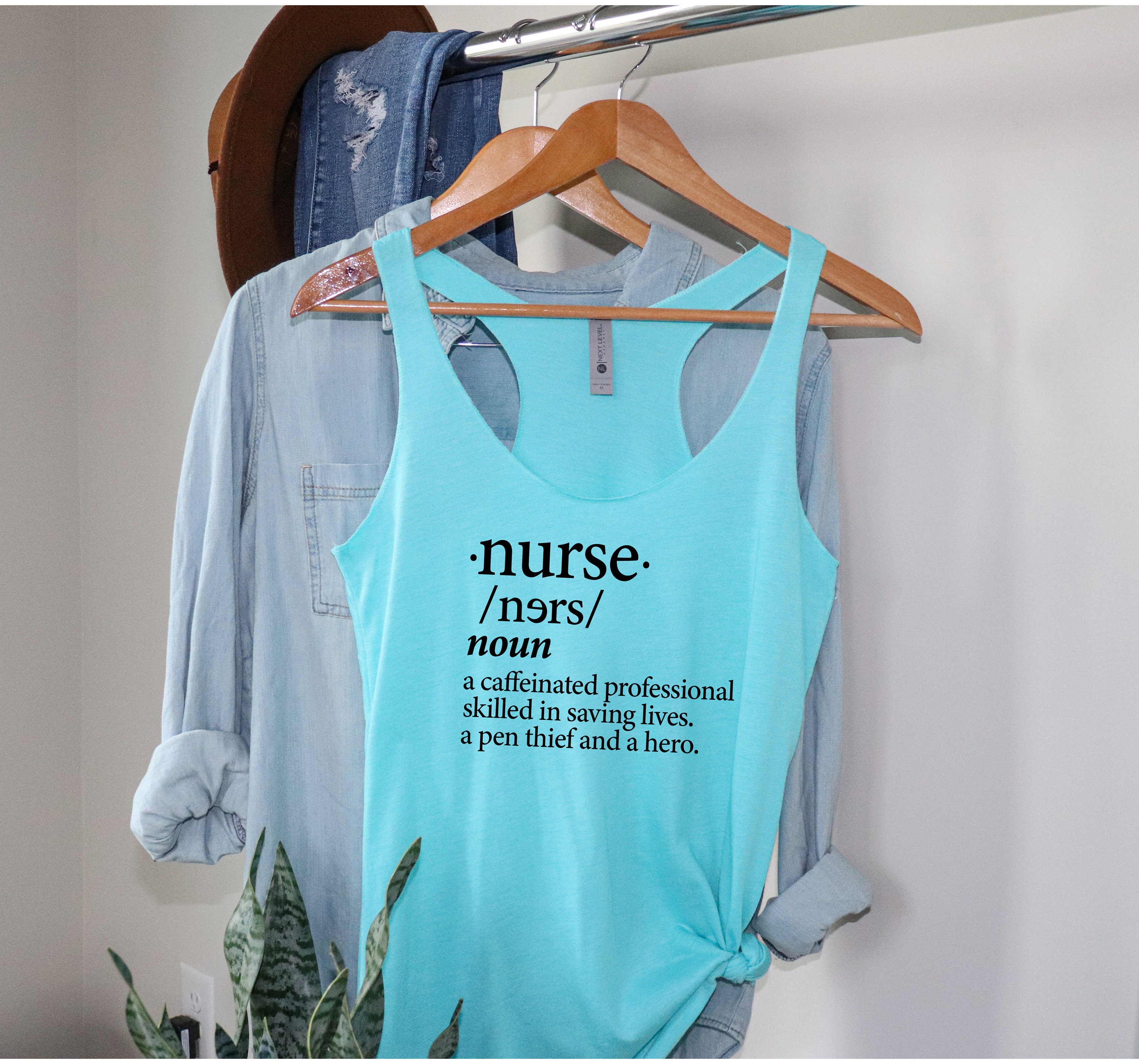 Nurse Tank Top Womens Funny Definition Racerback Gift For Nurse Pen Thief Tops Week