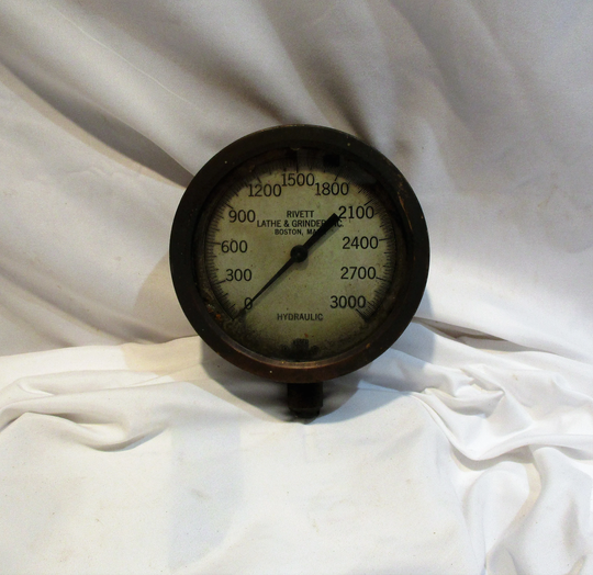 Industrial Gauge, Hydraulic Pressure Acme Brooklyn New York, 1930S Or 1940S, Vintage Factory Salvage
