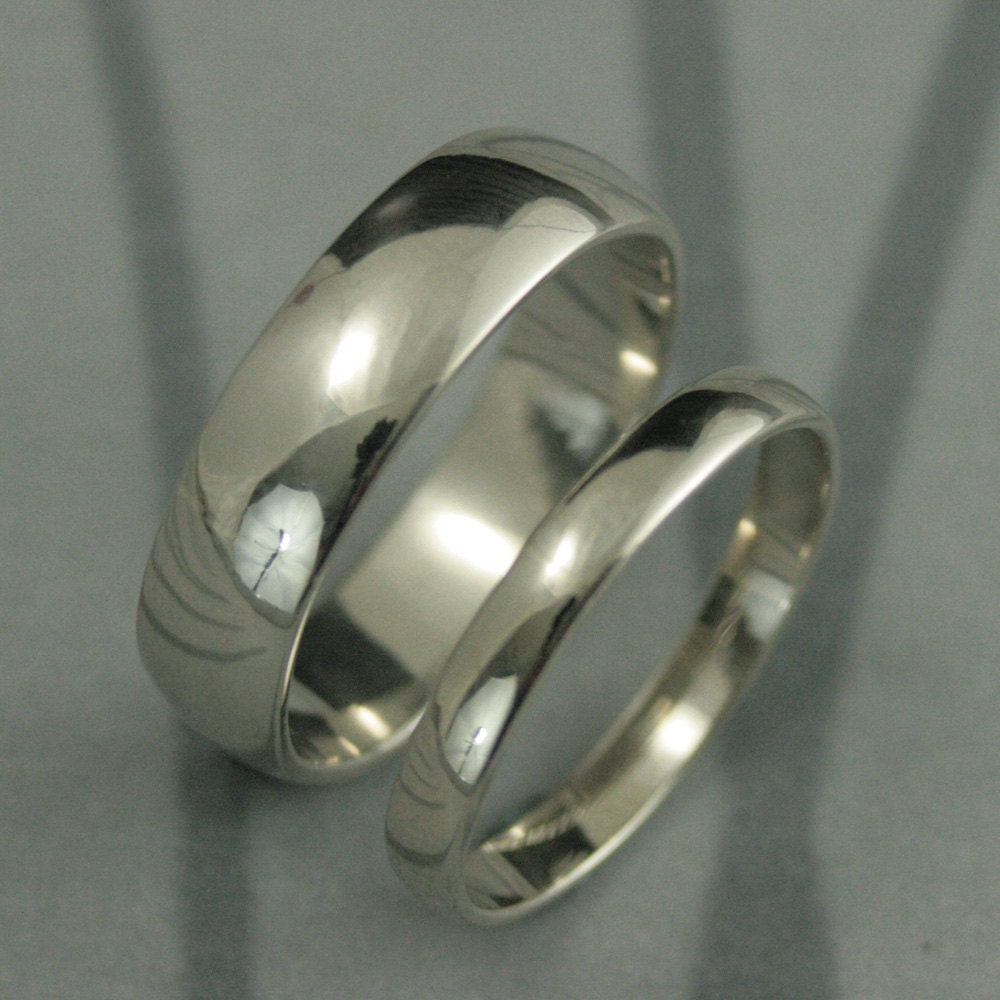 Wedding Band Set10K Gold RingsHis & Hers Bandstraditional SetWedding Ring SetGold Bands6mm 3mm Plain Jane