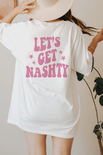 Let's Get Nashty Shirt, Nashville Bachelorette Party, Retro Trendy Groovy Bride Bridesmaid Tee, Aesthetic Matching Group Shirt