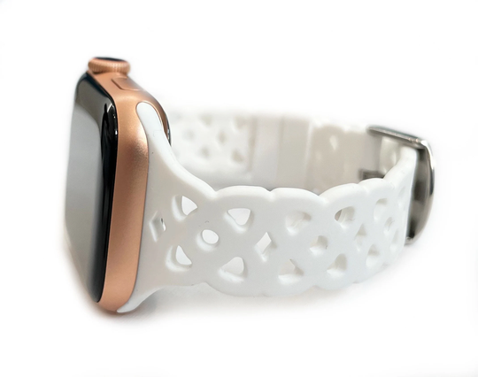 Lattice Silicone Apple Watch Band Laser Cut Women's Apple Watch Band, Cute Band 38mm 40mm 41mm 42mm 44mm 45mm, Series 1-8